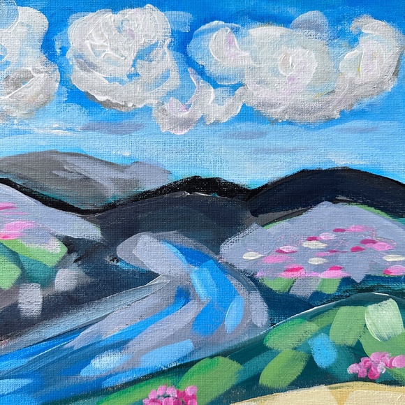 Original Painting: Arizona Mountain Landscape Impressionism 9"x 12" Canvas OOAK - Picture 6 of 9